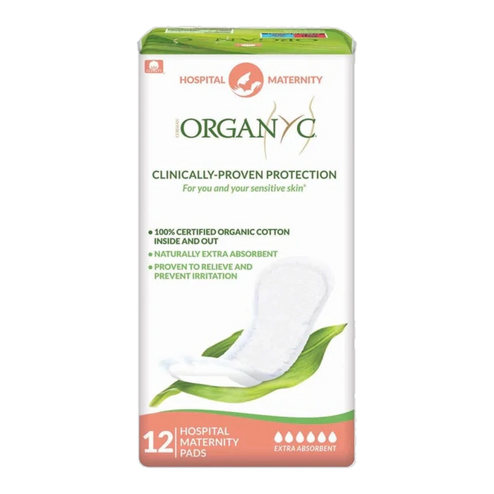 Organyc Organic Cotton Pads Maternity x 12 Pack – front of pack