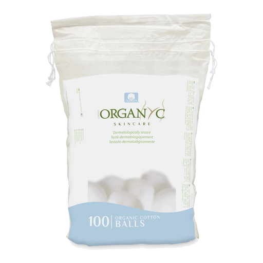 Organyc Beauty Organic Cotton Balls x 100 Pack – front of pack