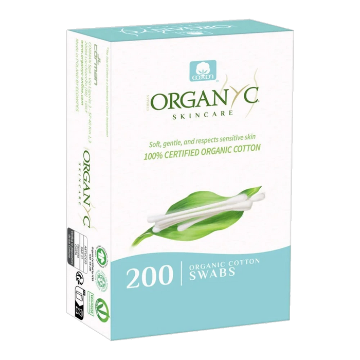 Organyc Beauty Organic Cotton Buds x 200 Pack – front of pack