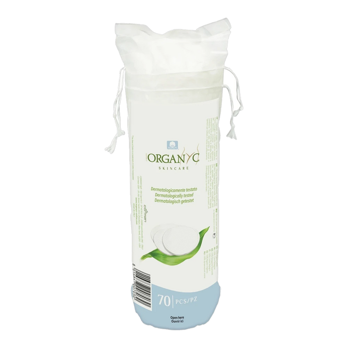 Organyc Beauty Organic Cotton Pads x 70 Pack – front of pack