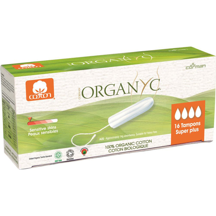 Organyc Organic Cotton Tampons x 16 Pack Super Plus
