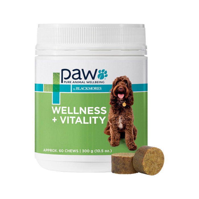 PAW By Blackmores Multivitamin & Wholefood Chews, approx 60, Wellness + Vitality 300g