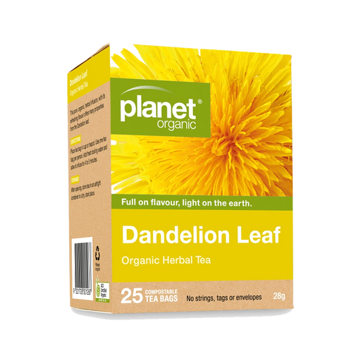 PLANET ORGANIC Dandelion Leaf Herbal Tea 25 Bags packaging