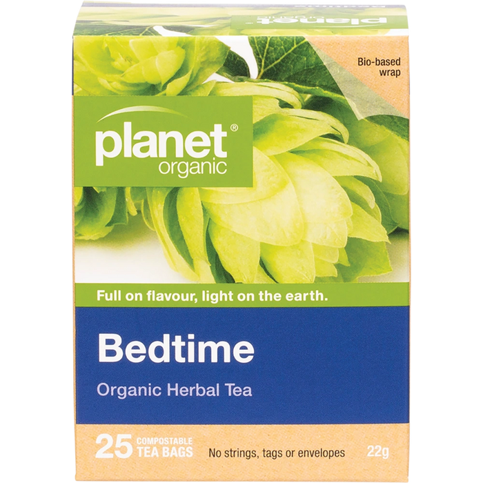 Planet Organic Bedtime Organic Herbal Tea packaging (transparent background)