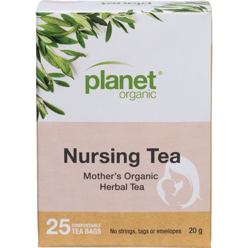 PLANET ORGANIC Herbal Tea Bags New Mother's - Nursing Tea - 25 Teabags