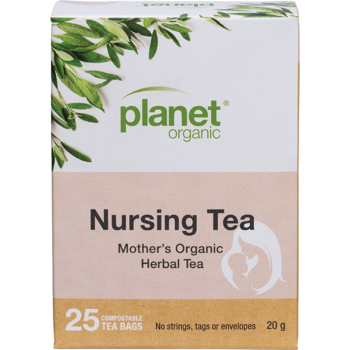 PLANET ORGANIC Herbal Tea Bags New Mother's - Nursing Tea - 25 Teabags