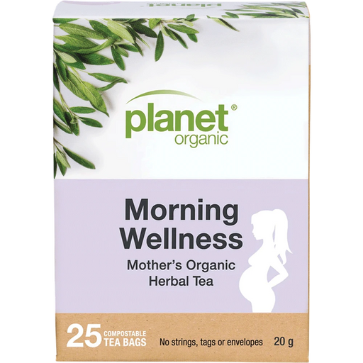 PLANET ORGANIC Herbal Tea Bags New Mother's - Morning Wellness - 25 Tea Bags