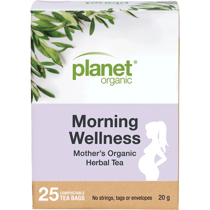 PLANET ORGANIC Herbal Tea Bags New Mother's - Morning Wellness - 25 Tea Bags