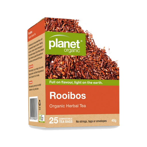 PLANET ORGANIC Rooibos Herbal Tea 25 Bags packaging