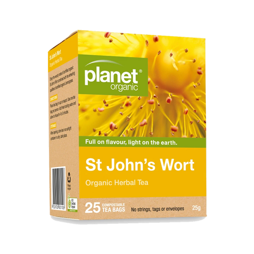 PLANET ORGANIC St John's Wort Herbal Tea 25 Bags packaging
