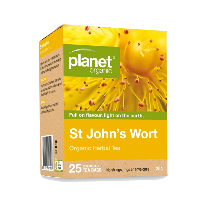 PLANET ORGANIC St John's Wort Herbal Tea 25 Bags packaging