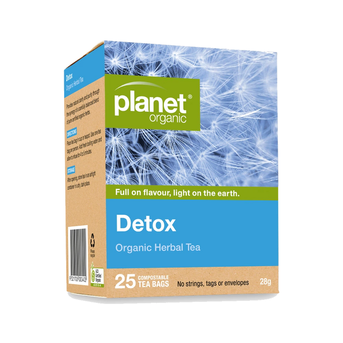 PLANET ORGANIC Detox Herbal Tea 25 Bags packaging