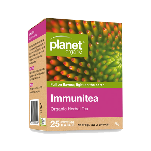 PLANET ORGANIC Immunitea Herbal Tea Bags 25 Bags packaging