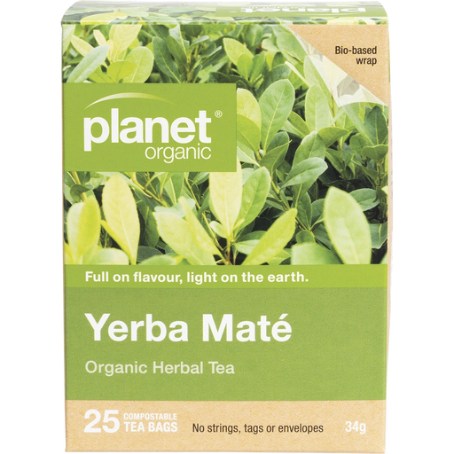 PLANET ORGANIC Yerba Mate Herbal Tea 25 Bags