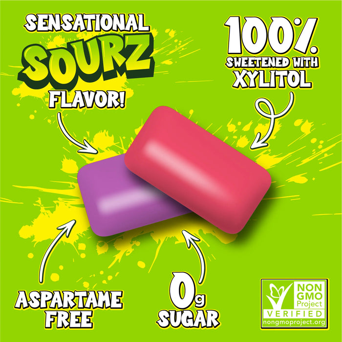 PUR Gum Jumbo Sourz Strawberry Grape 81g Bag