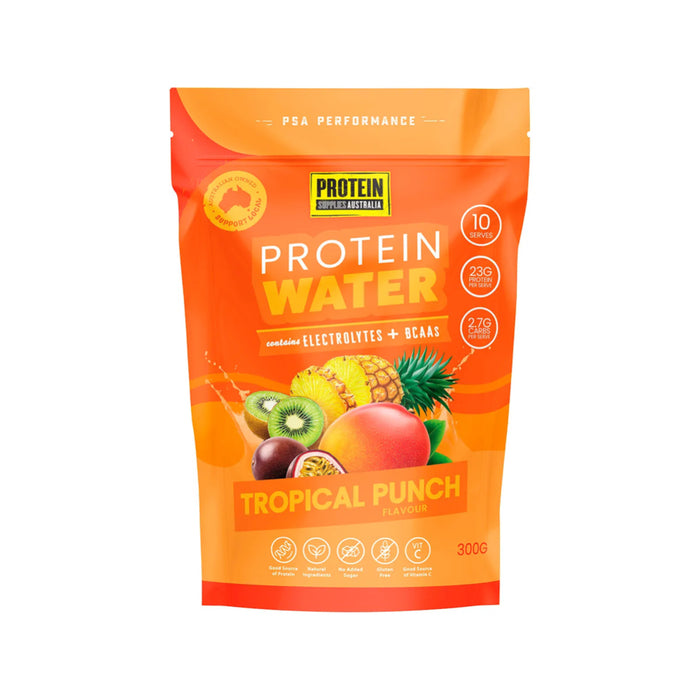 PROTEIN SUPPLIES AUSTRALIA Protein Water Tropical Punch 300g