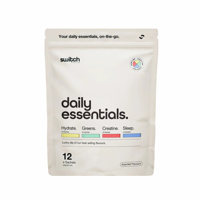 SWITCH NUTRITION Daily Essentials Sachets Hydrate Greens Creatine Sleep 12pk