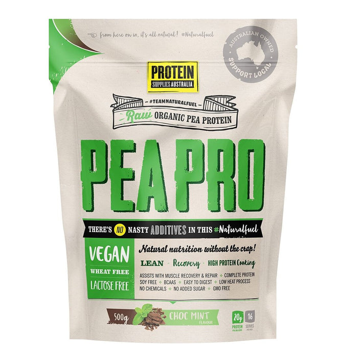 Protein Supplies Australia Choc Mint Raw Pea Protein PeaPro 500g