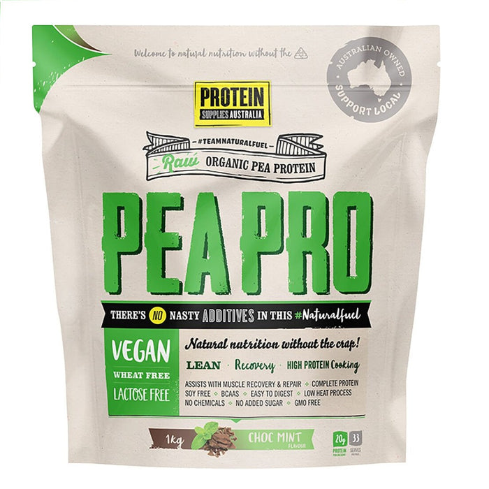 Protein Supplies Australia Choc Mint Raw Pea Protein PeaPro 1Kg