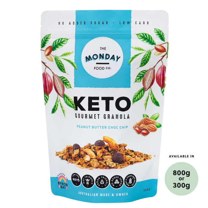 THE MONDAY FOOD CO Keto Granola Peanut Butter Chocolate Chip 800g