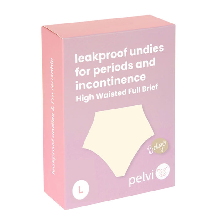 PELVI Leakproof Underwear Full Brief Beige L