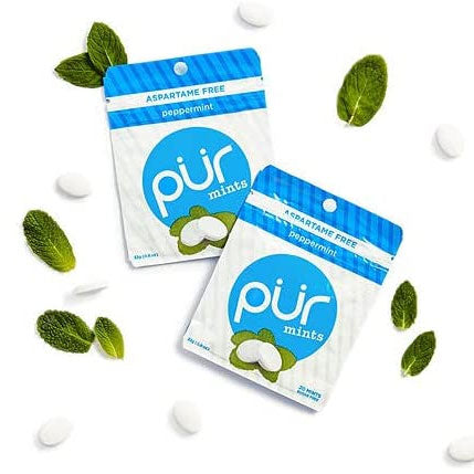 Pur Gum Peppermint Mints 22g 12x carton