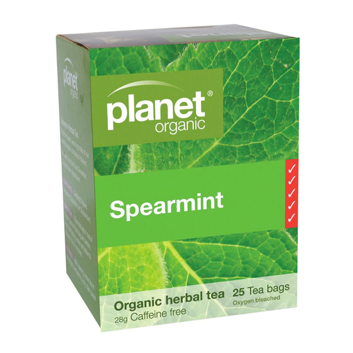 PLANET ORGANIC Spearmint Herbal Tea 25 Bags 1 Pack