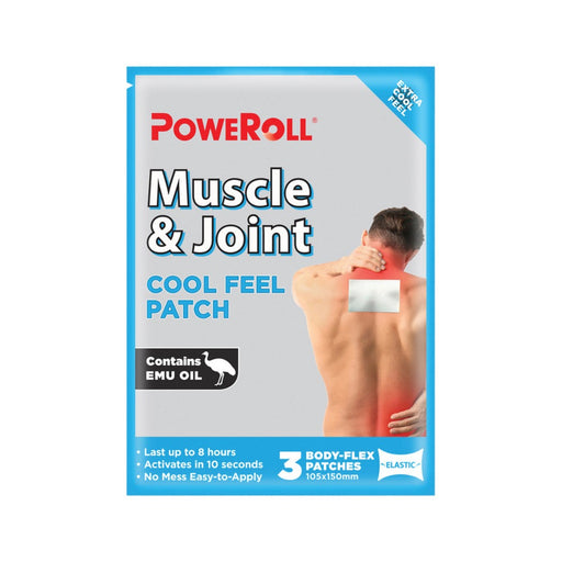 PoweRoll Muscle & Joint Patch Cool Feel x 3 Pack