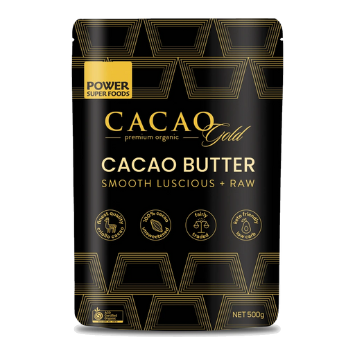 POWER SUPER FOODS Cacao Gold - Butter (Chunks) 500g – front of pack