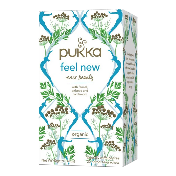 Pukka Feel New x 20 Tea Bags – front of pack