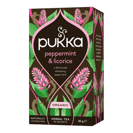 Pukka Peppermint & Licorice x 20 Tea Bags – front of pack
