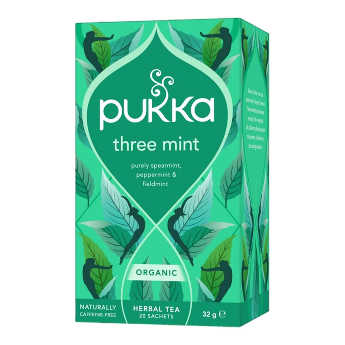 Pukka Three Mint x 20 Tea Bags – front of pack