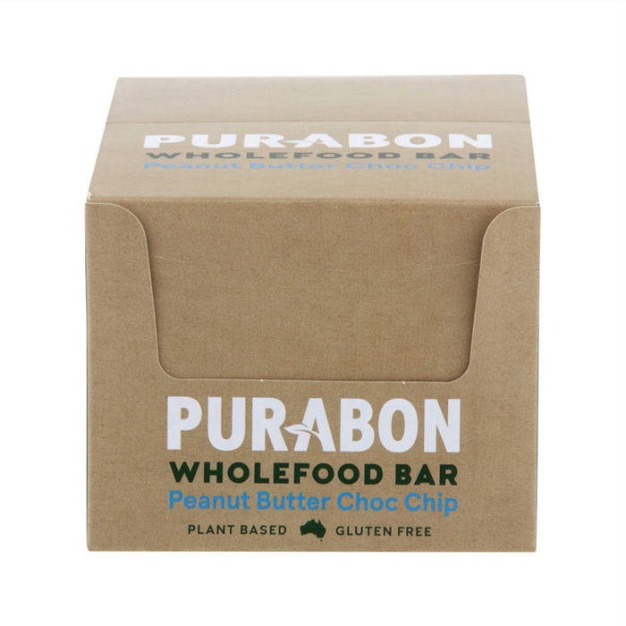 Purabon Wholefood Bar 60g x 15 Display Peanut Butter Choc Chip