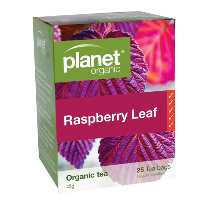 PLANET ORGANIC Herbal Tea Raspberry Leaf 25 Bags 1 Pack