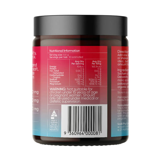 SODII Everyday Hydration Salts Salty Raspberry 185g