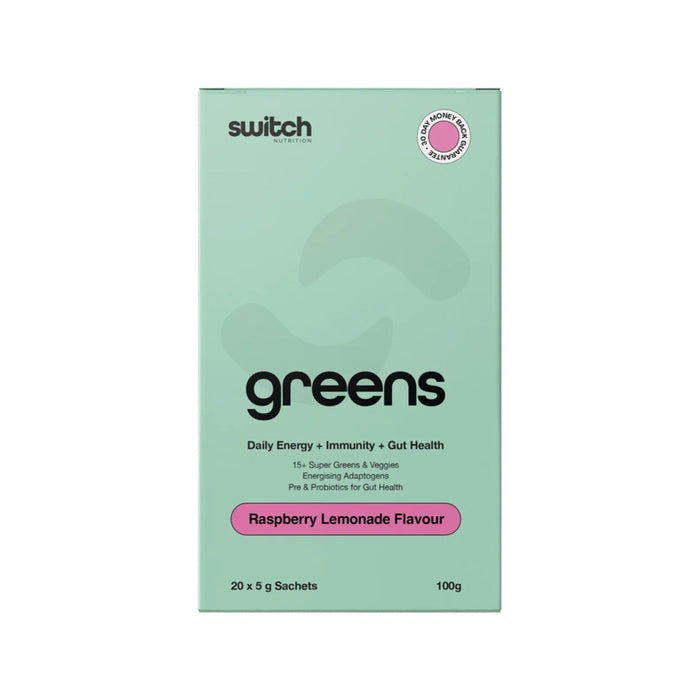 SWITCH NUTRITION Greens Sachets Raspberry Lemonade 20x5g
