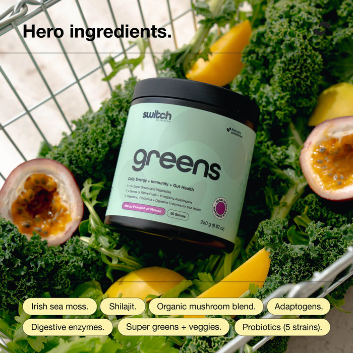 SWITCH NUTRITION Greens Mango Passionfruit 250g