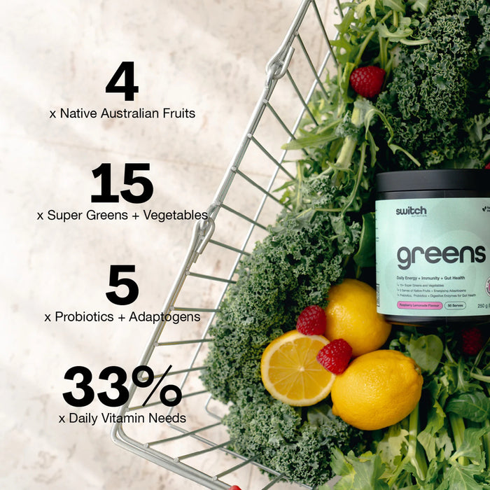 SWITCH NUTRITION Greens Raspberry Lemonade 250g