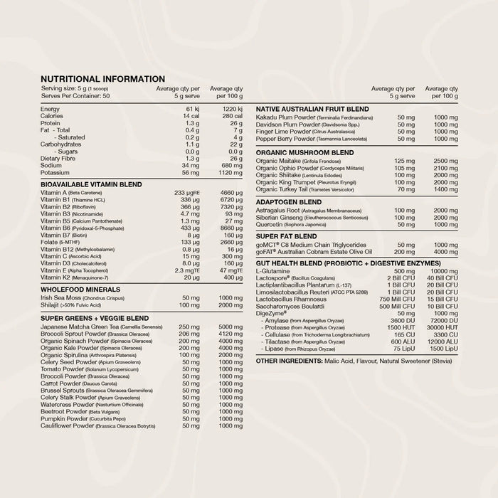 SWITCH NUTRITION Greens Sachets Cloudy Apple 20x5g
