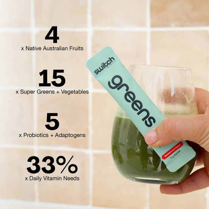 SWITCH NUTRITION Greens Sachets Strawberry Kiwi 20x5g