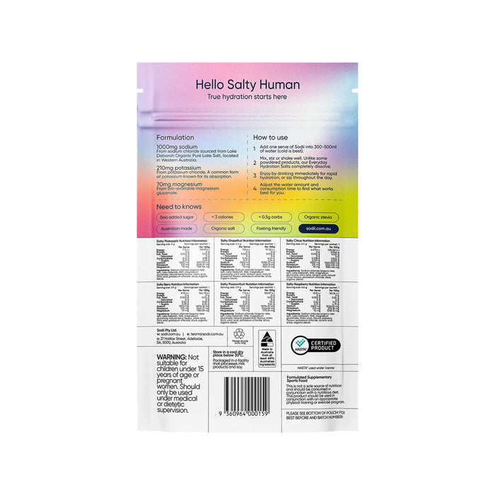 SODII Everyday Hydration Salts Mixed Flavour 6pk