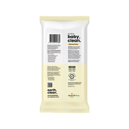 CLEANLIFE Baby Clean Soothe Flushable Plastic Free Wipes 70pk