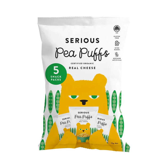 Serious Pea Puffs Multi Pack Real Cheese 5x15g