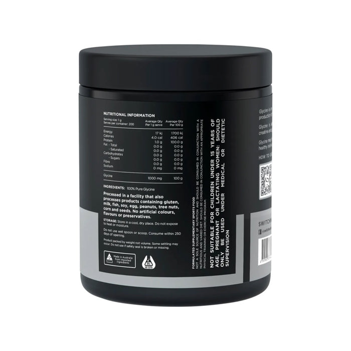 Switch Nutrition Glycine 100% Pure Glycine 200g