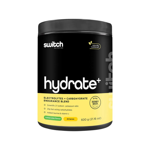 Switch Nutrition Hydrate+ Electrolytes & Carbohydrate Lemon Lime 600g