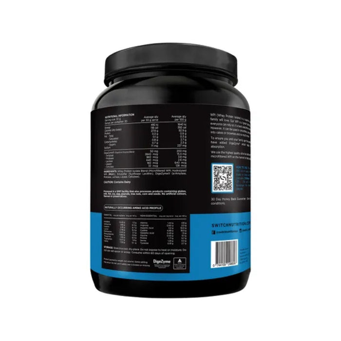 Switch Nutrition WPI Premium Whey Protein Isolate Unflavoured 900g