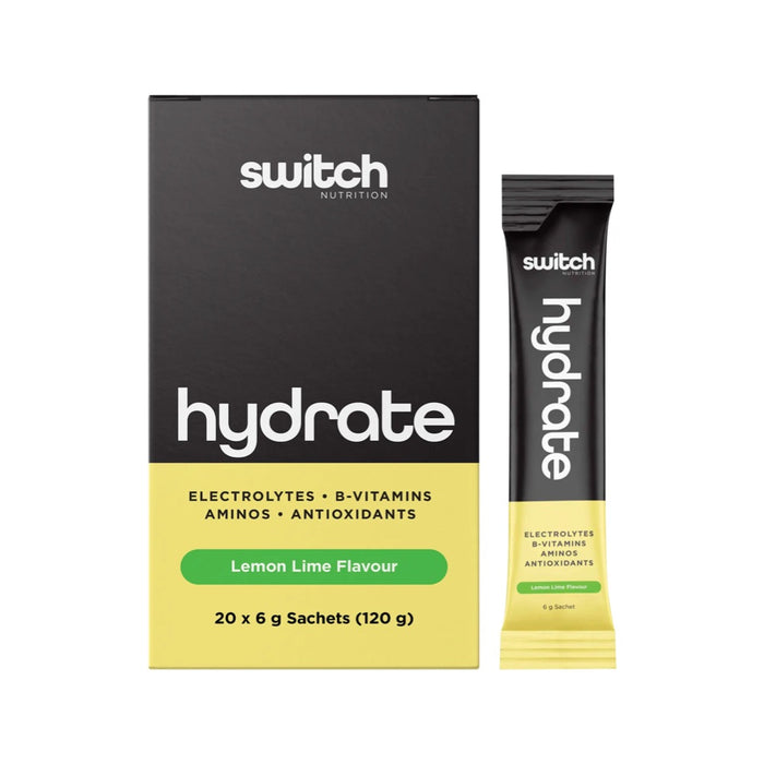 Switch Nutrition Hydrate Electrolytes No Added Sugar Lemon Lime 20x6g