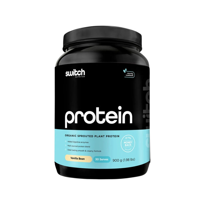 Switch Nutrition Protein Organic Sprouted Plant Vanilla Bean 900g