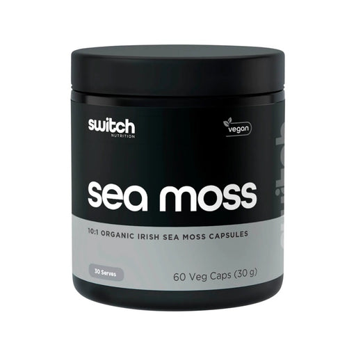 Switch Nutrition Sea Moss 10:1 Organic Irish Sea Moss Capsules 60 Caps