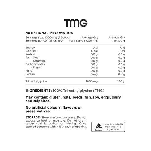 Switch Nutrition TMG 100% Pure Trimethylgycine 150g